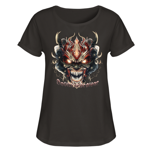 Deviliusdrawer Evil Vamp Mask - Womens Roll-Up T-Shirt