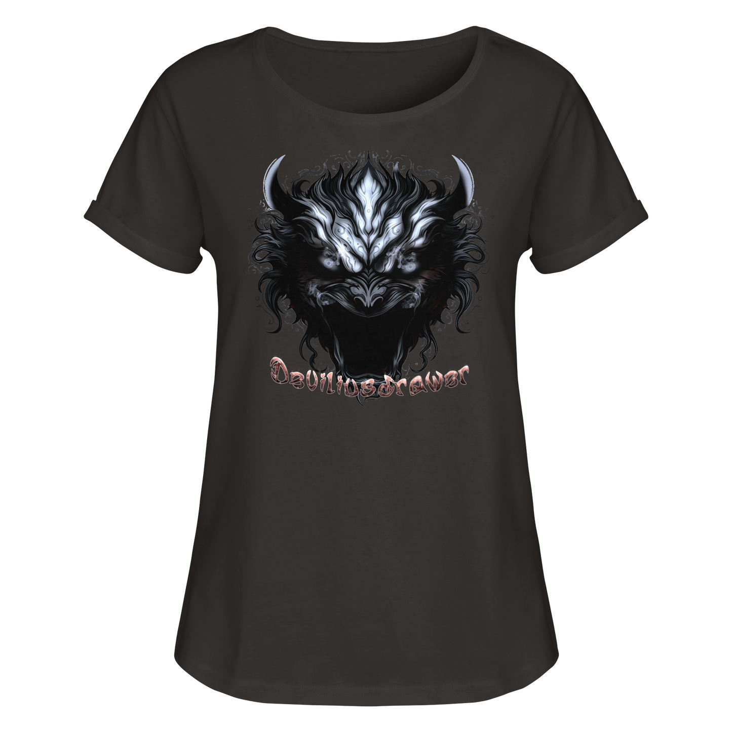 Deviliusdrawer Zombie Demon - Womens Roll-Up T-Shirt