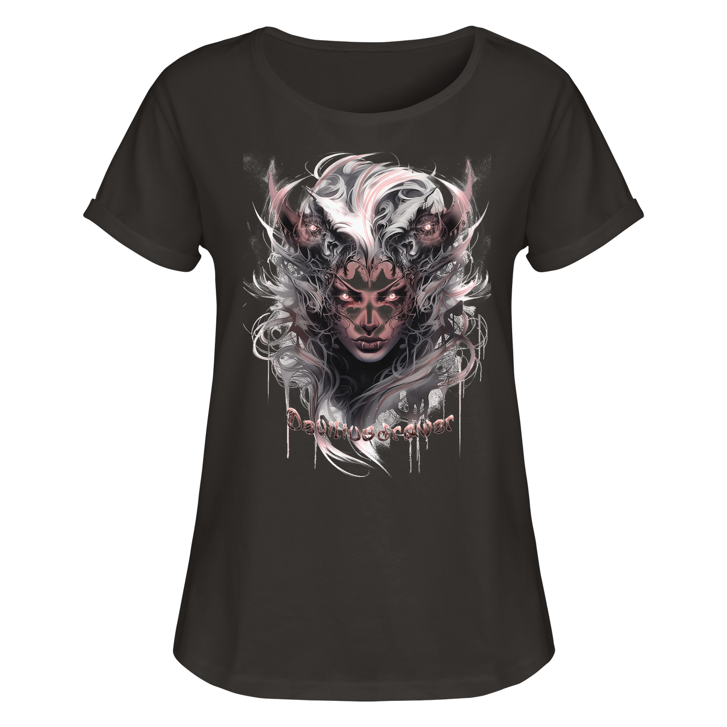 Deviliusdrawer Demonic Elf - Womens Roll-Up T-Shirt