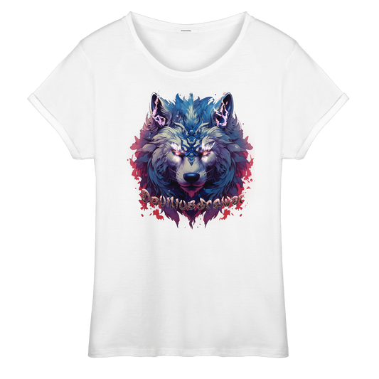 Deviliusdrawer Magic Wolf - Womens Roll-Up T-Shirt