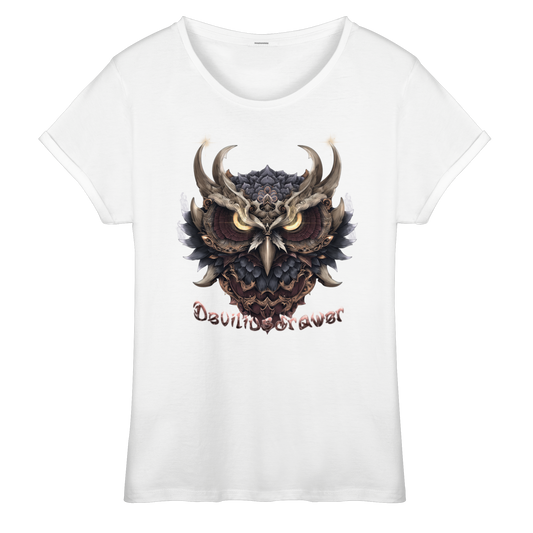 Deviliusdrawer Golden Owl - Womens Roll-Up T-Shirt