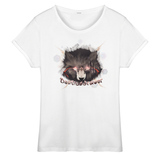 Deviliusdrawer Sparking Wolf - Womens Roll-Up T-Shirt