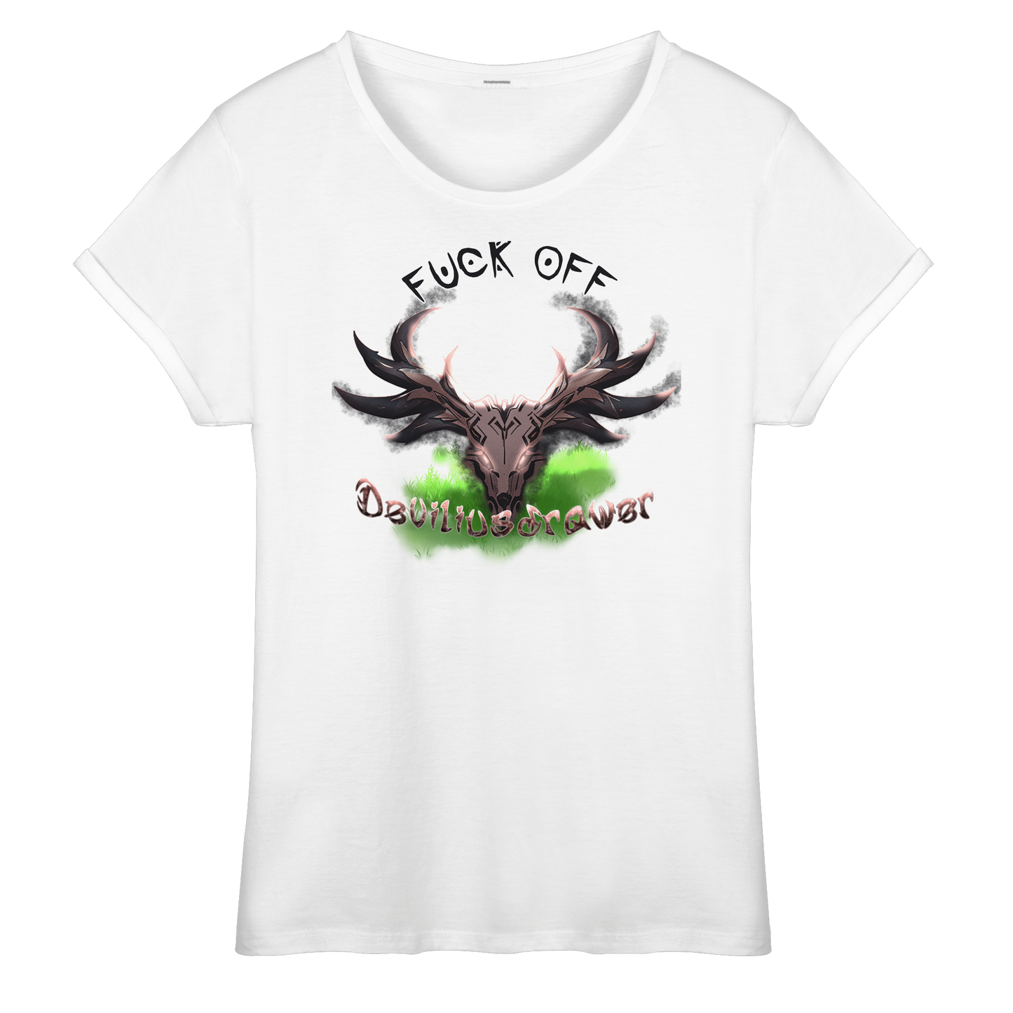 Deviliusdrawer Bad Deer - Womens Roll-Up T-Shirt