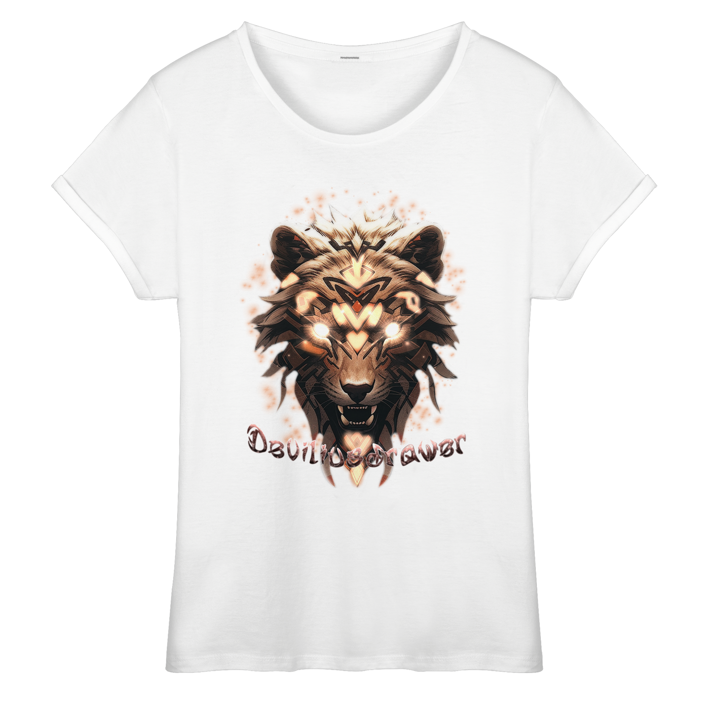 Deviliusdrawer Gold Weartiger - Womens Roll-Up T-Shirt