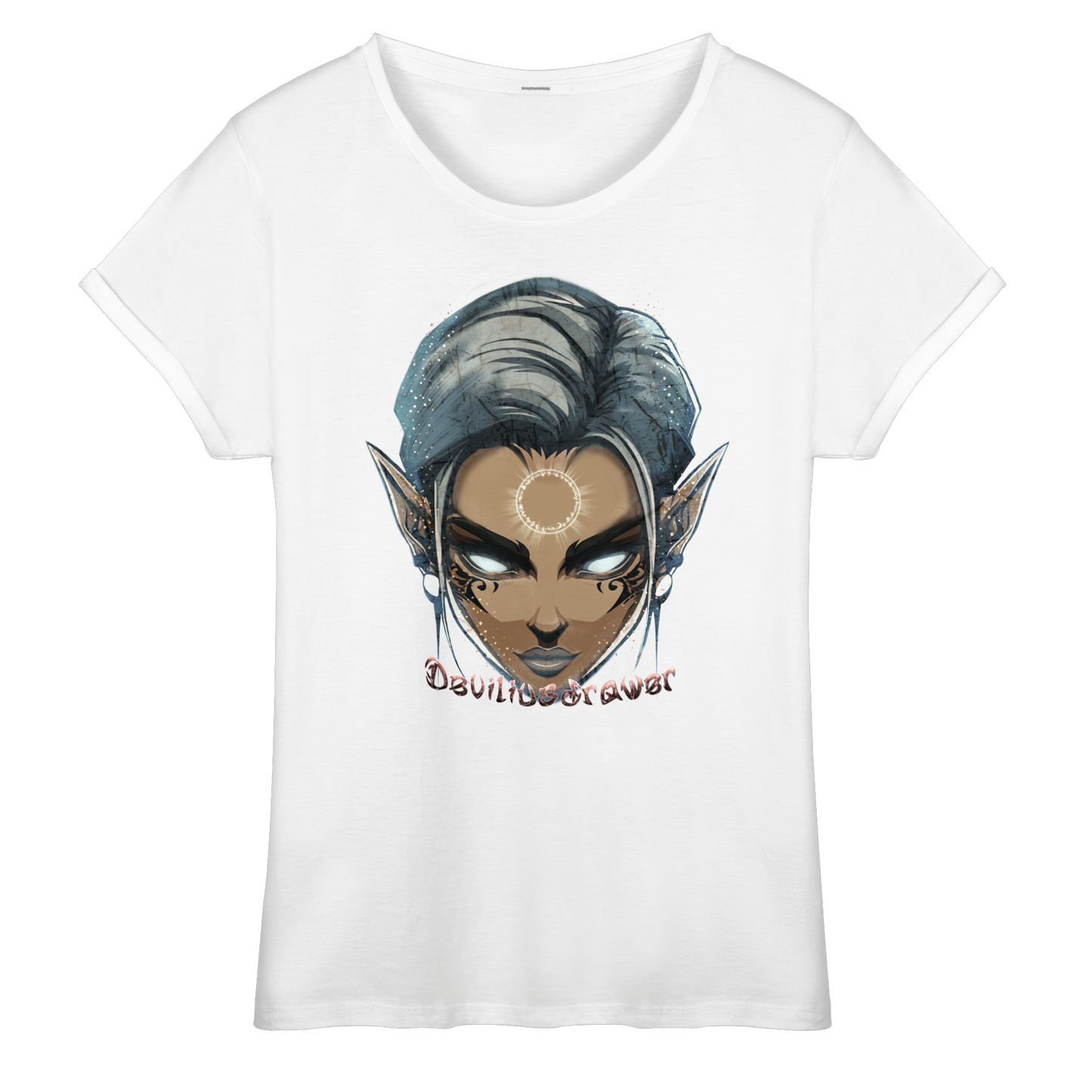 Deviliusdrawer Magician Elf - Womens Roll-Up T-Shirt