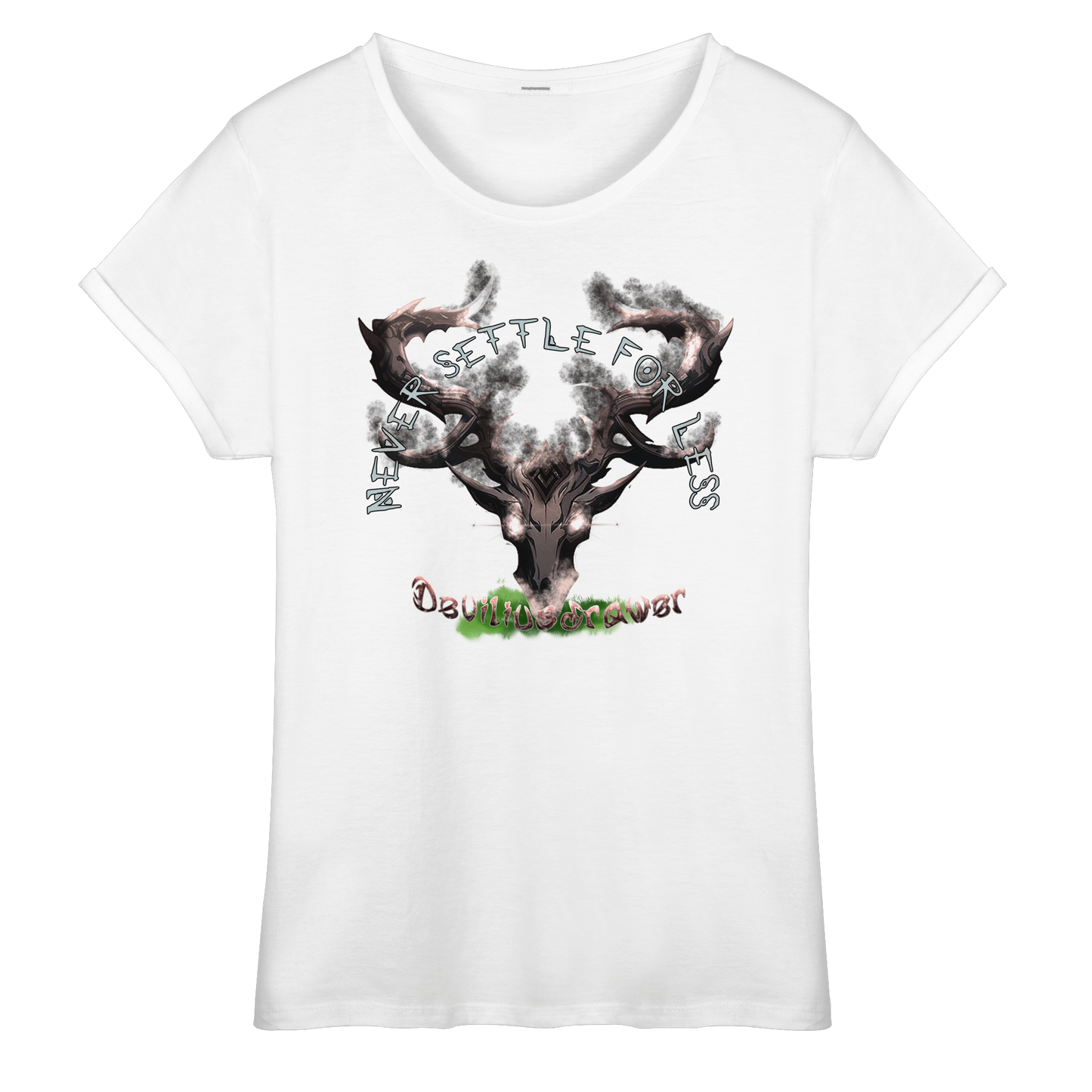 Deviliusdrawer Cruel Deer - Womens Roll-Up T-Shirt