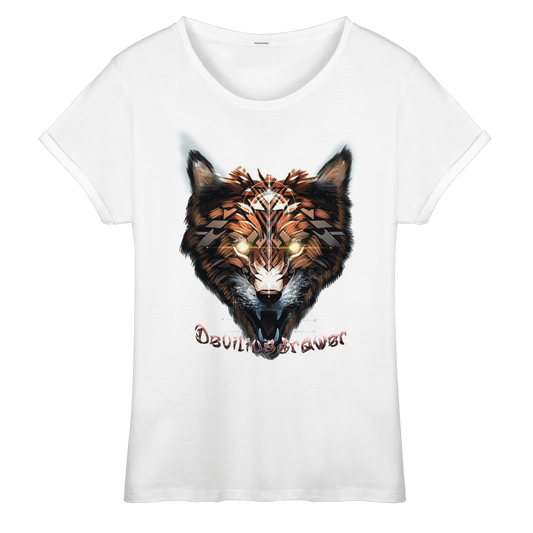 Deviliusdrawer Foxwolf - Womens Roll-Up T-Shirt