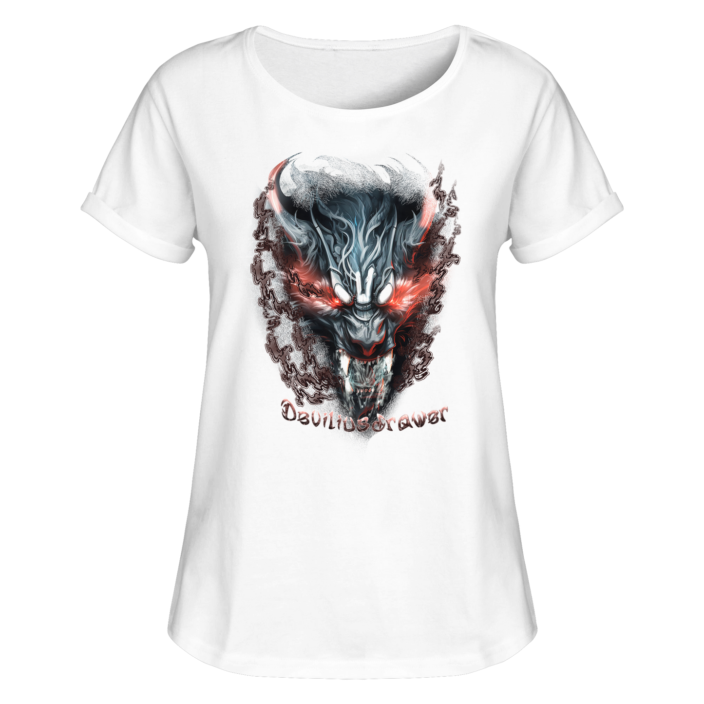 Deviliusdrawer Beast Wolf - Womens Roll-Up T-Shirt