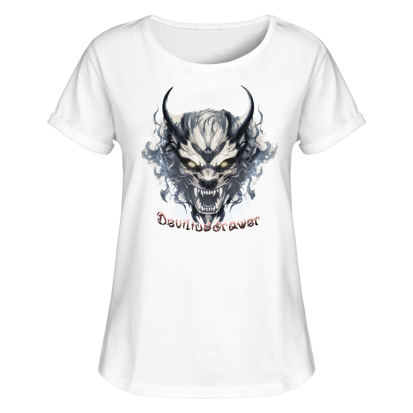 Deviliusdrawer Water Demon - Womens Roll-Up T-Shirt