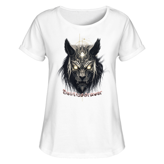 Deviliusdrawer Wolftiger - Womens Roll-Up T-Shirt