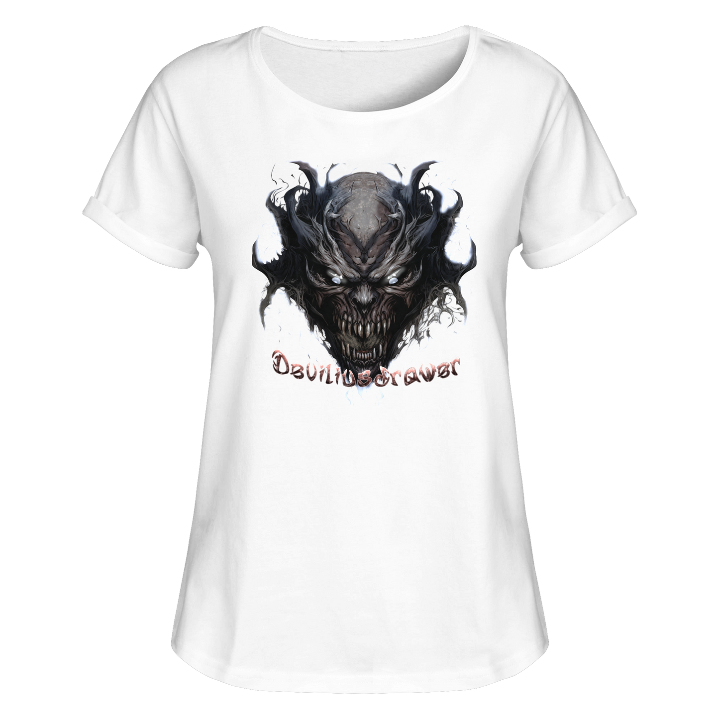 Deviliusdrawer Ice Demon - Womens Roll-Up T-Shirt