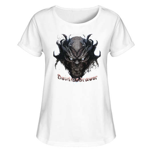 Deviliusdrawer Ice Demon - Womens Roll-Up T-Shirt