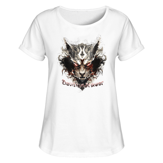 Deviliusdrawer Wild Hotcat  - Womens Roll-Up T-Shirt