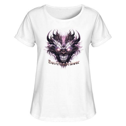 Deviliusdrawer Crazy Mask - Womens Roll-Up T-Shirt