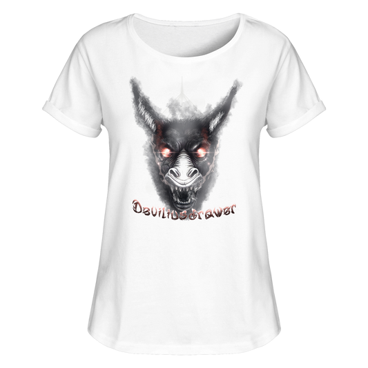 Deviliusdrawer Evil Donkey - Womens Roll-Up T-Shirt