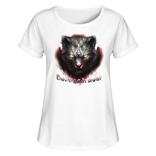 Deviliusdrawer Angry Badass - Womens Roll-Up T-Shirt