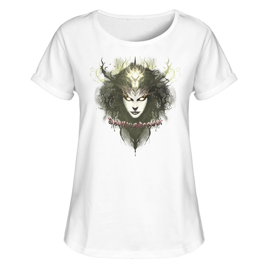 Deviliusdrawer Golden Demonica - Womens Roll-Up T-Shirt
