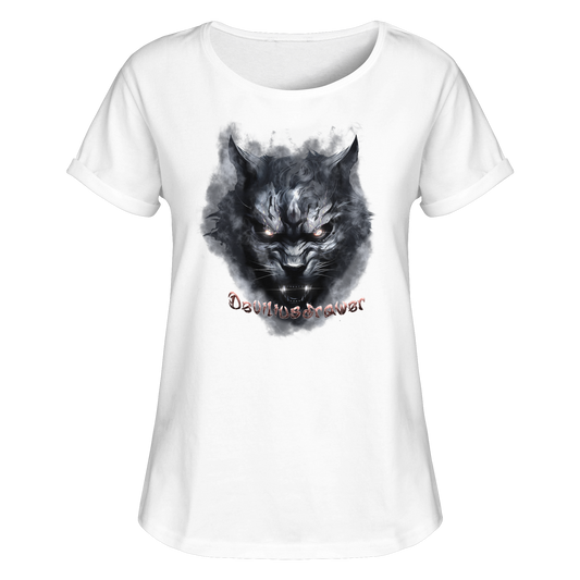 Deviliusdrawer Dark Beast Tiger  - Womens Roll-Up T-Shirt