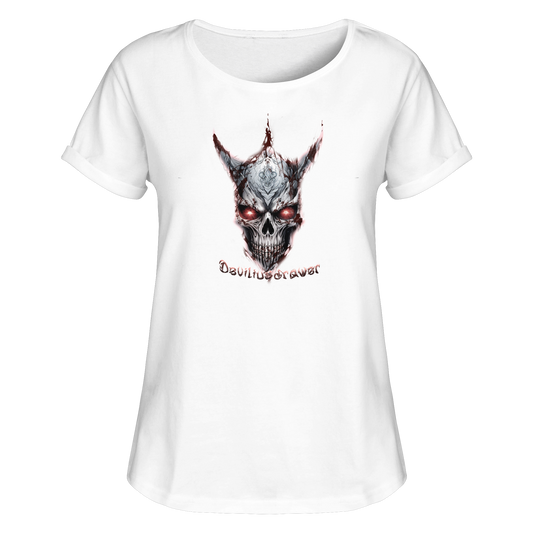 Deviliusdrawer Bloody Skeleton - Womens Roll-Up T-Shirt