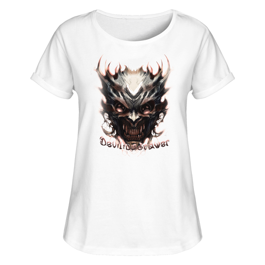 Deviliusdrawer Blood Demon - Womens Roll-Up T-Shirt