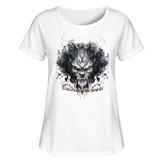 Deviliusdrawer Smoke Beast - Womens Roll-Up T-Shirt