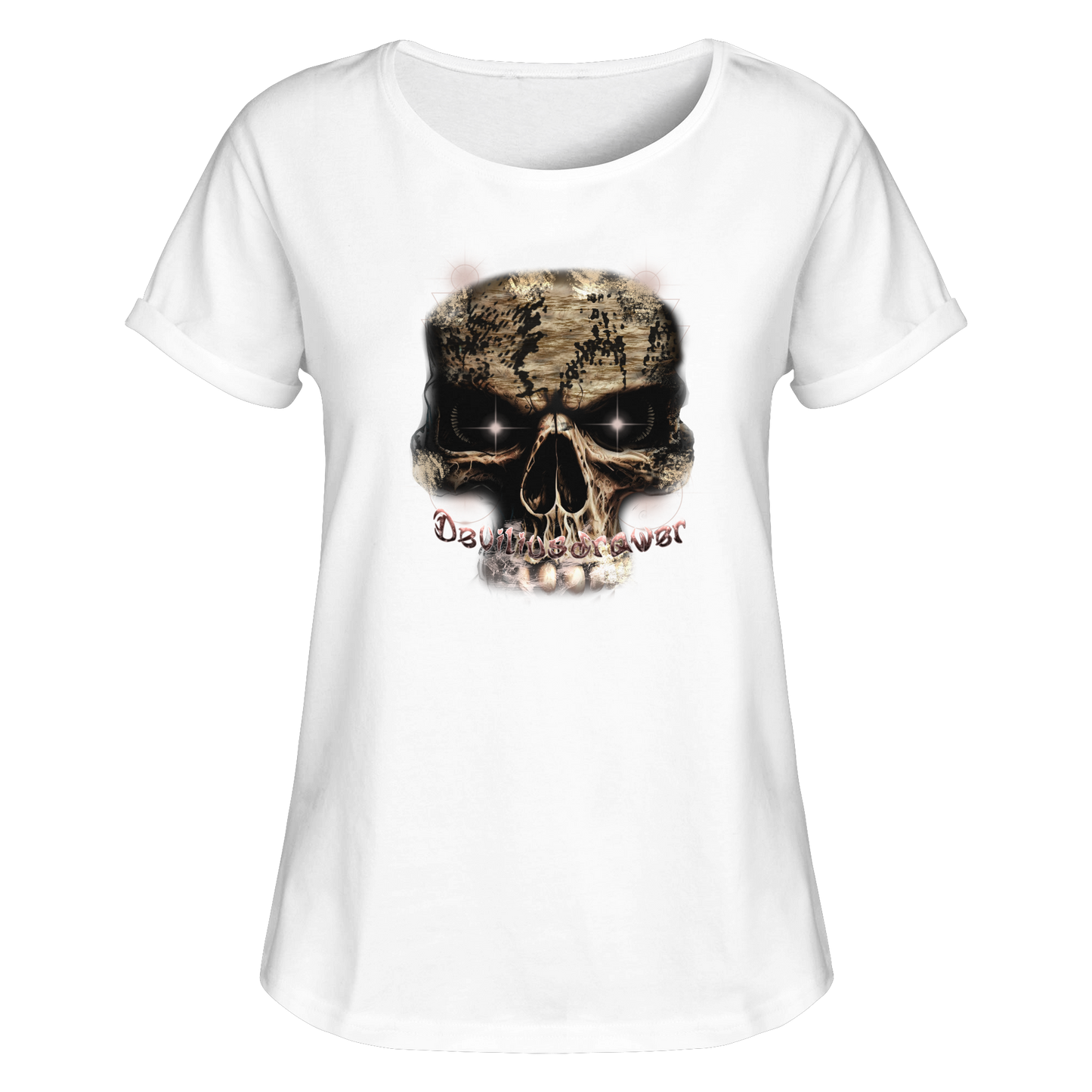 Deviliusdrawer Skeleton Eye - Womens Roll-Up T-Shirt