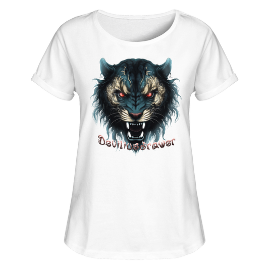 Deviliusdrawer Tigercat - Womens Roll-Up T-Shirt