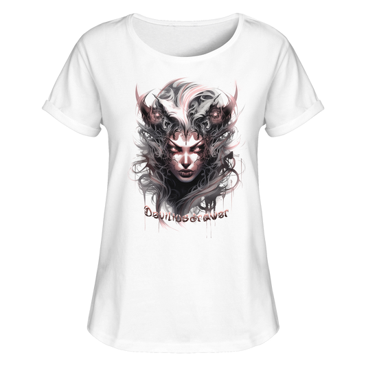 Deviliusdrawer Demonic Elf - Womens Roll-Up T-Shirt