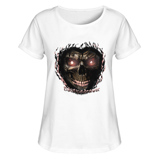 Deviliusdrawer Glow Skeleton - Womens Roll-Up T-Shirt