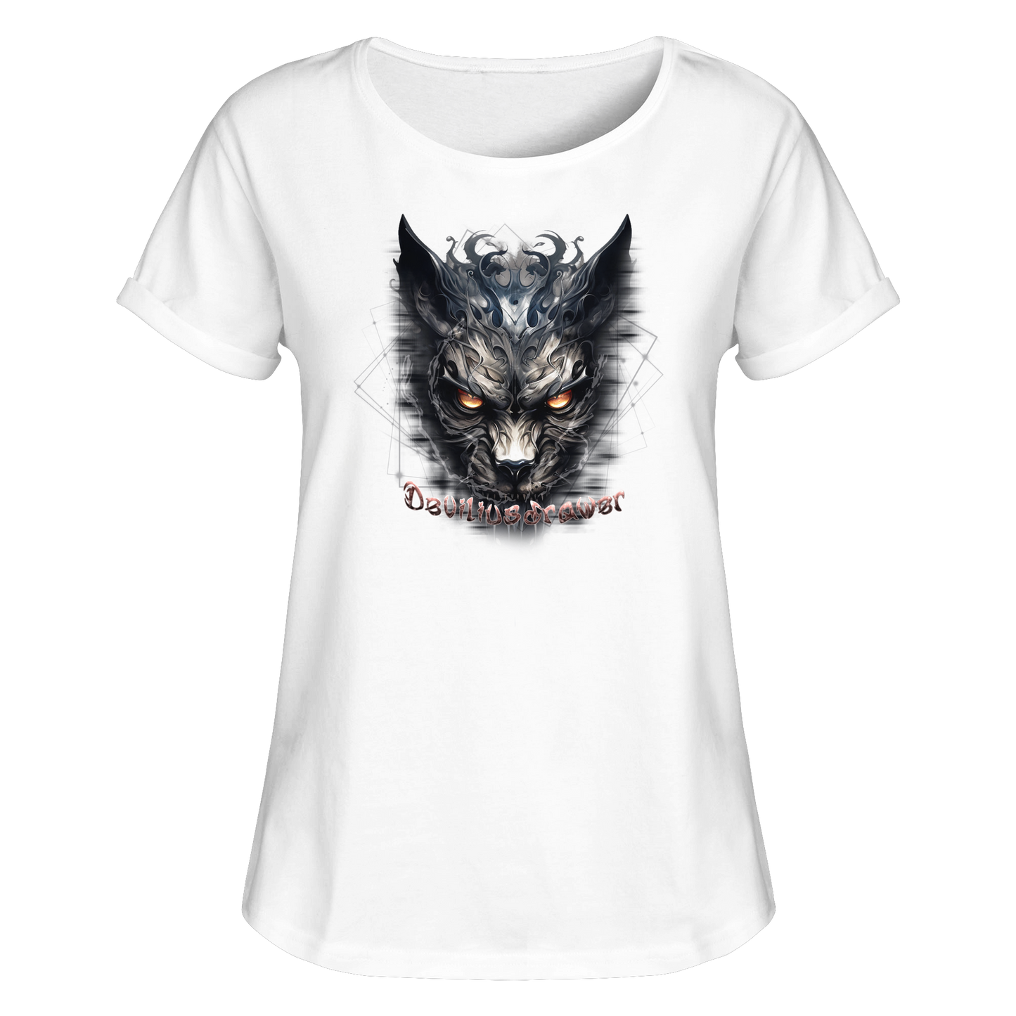 Deviliusdrawer Dark Wearwolf - Womens Roll-Up T-Shirt
