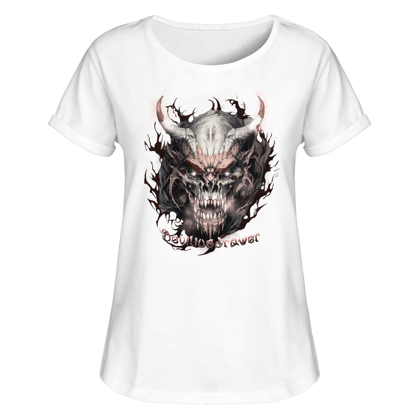 Deviliusdrawer Beast Demon - Womens Roll-Up T-Shirt