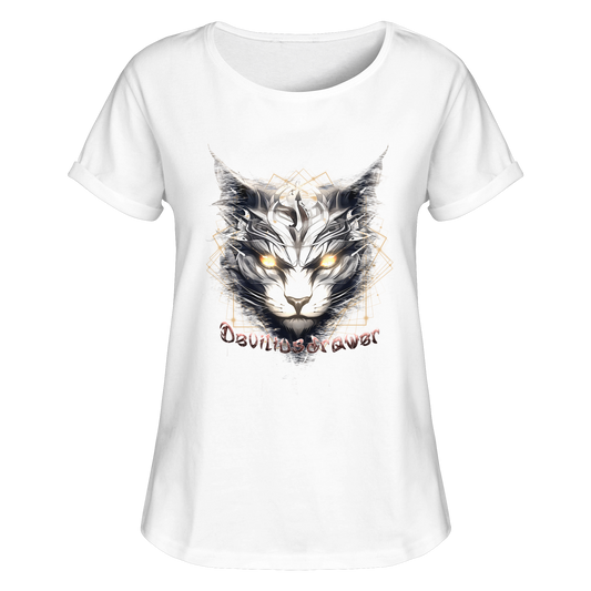 Deviliusdrawer Magician Cat - Womens Roll-Up T-Shirt