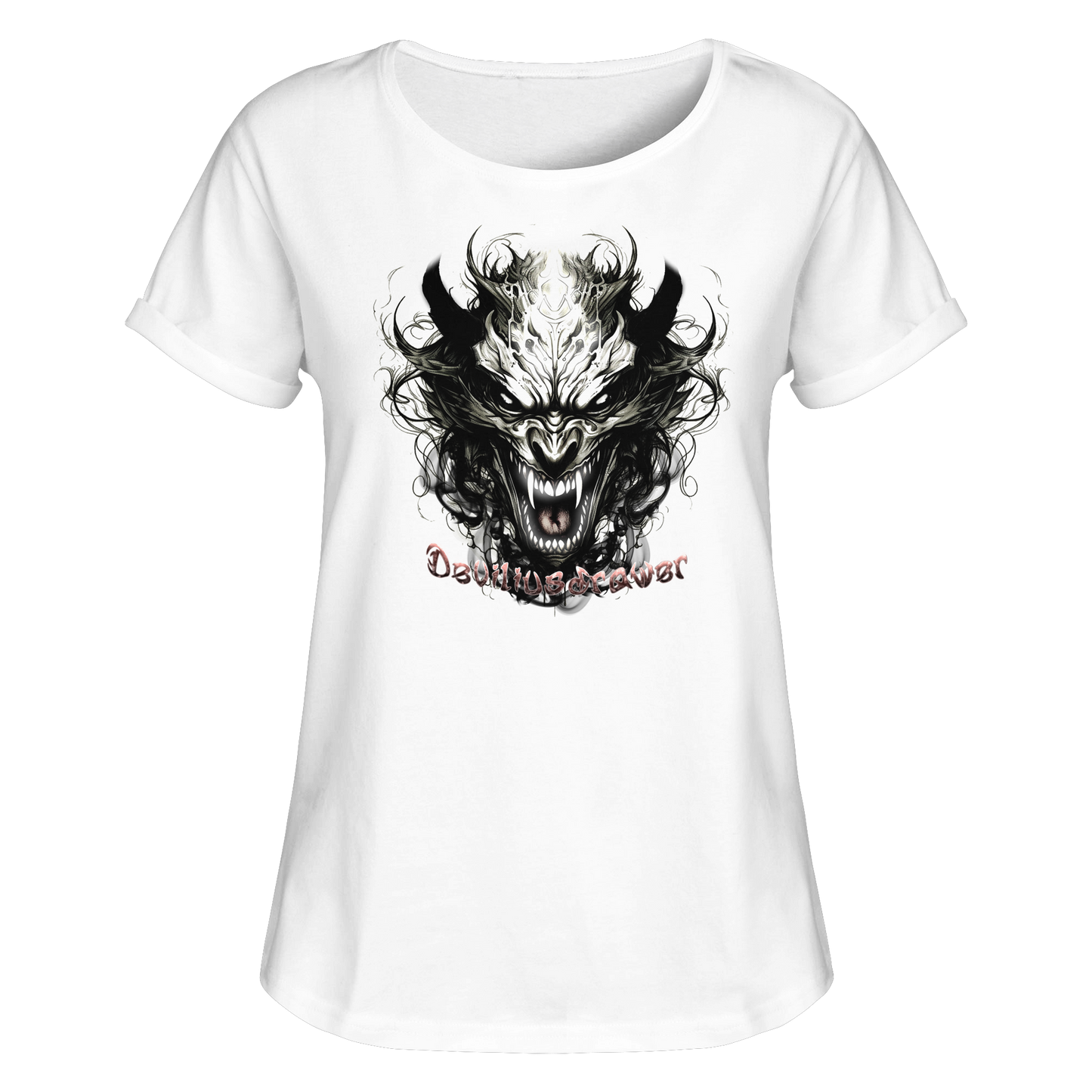 Deviliusdrawer Devil Vampire - Womens Roll-Up T-Shirt