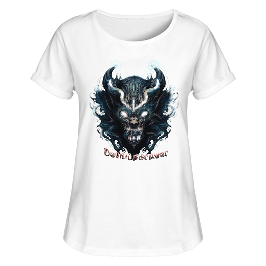 Deviliusdrawer Demonic Star - Womens Roll-Up T-Shirt