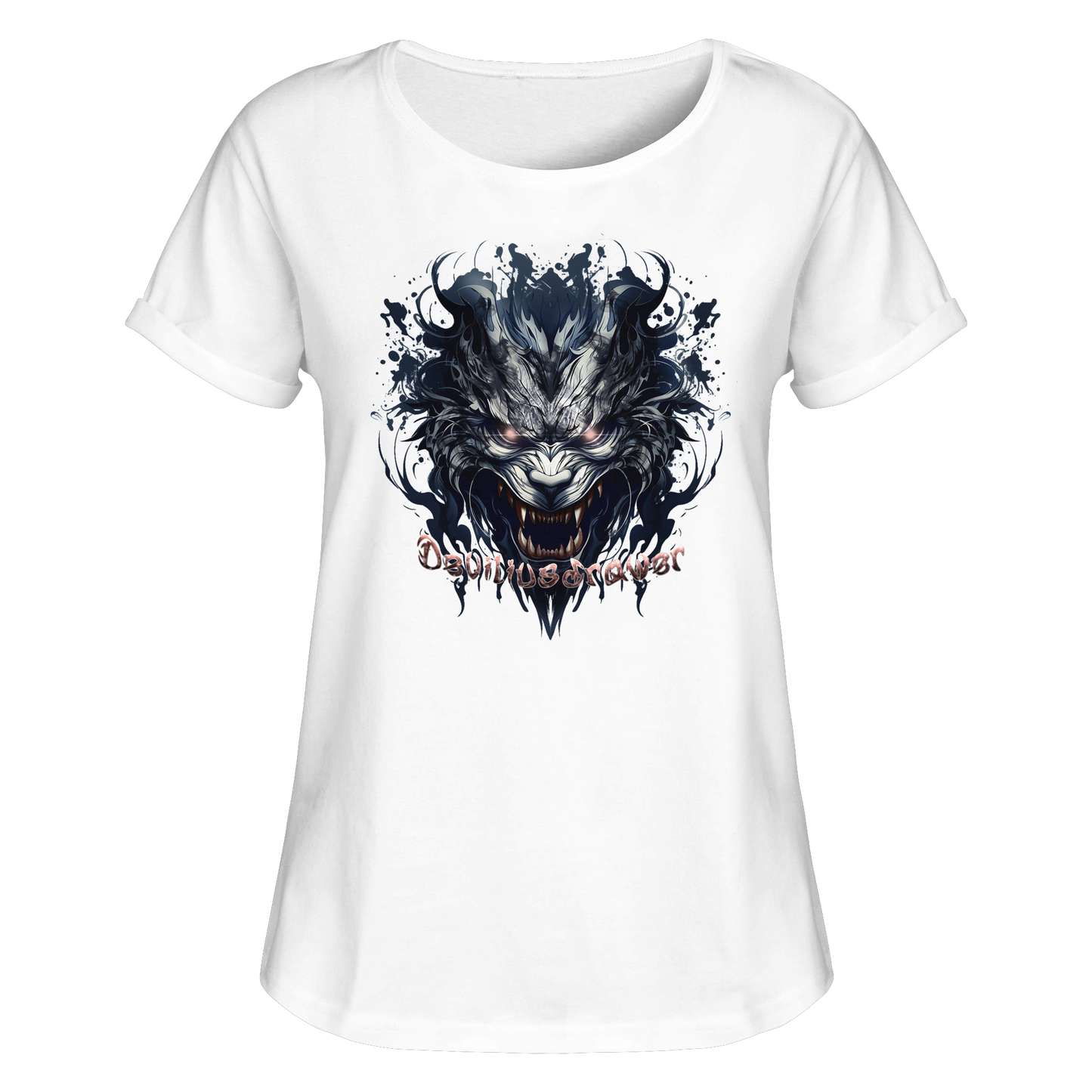 Deviliusdrawer Cruel Wolf - Womens Roll-Up T-Shirt