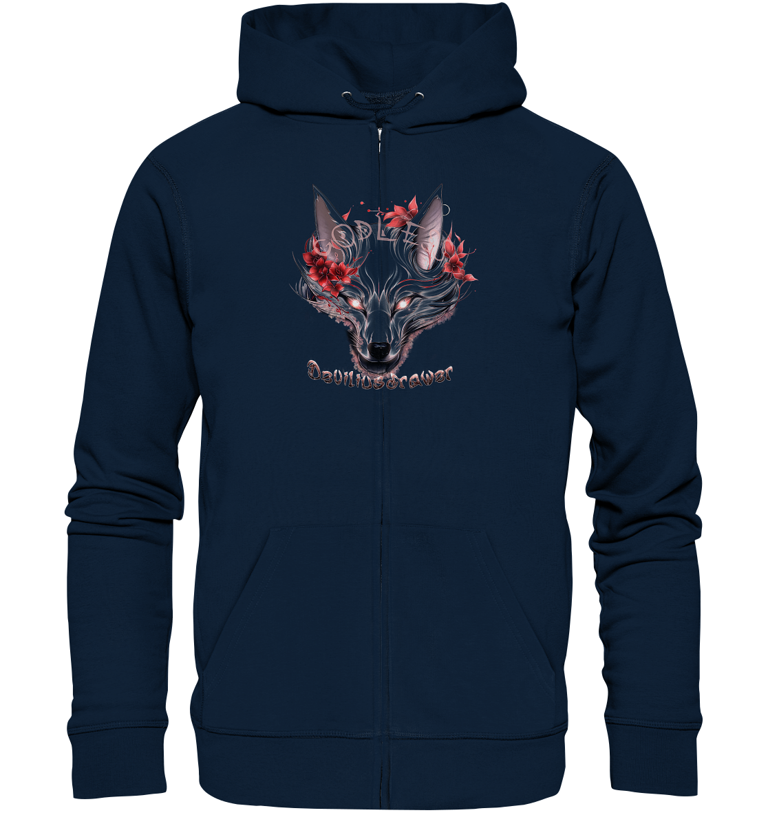 Deviliusdrawer Kitsune Wolf - Zipper