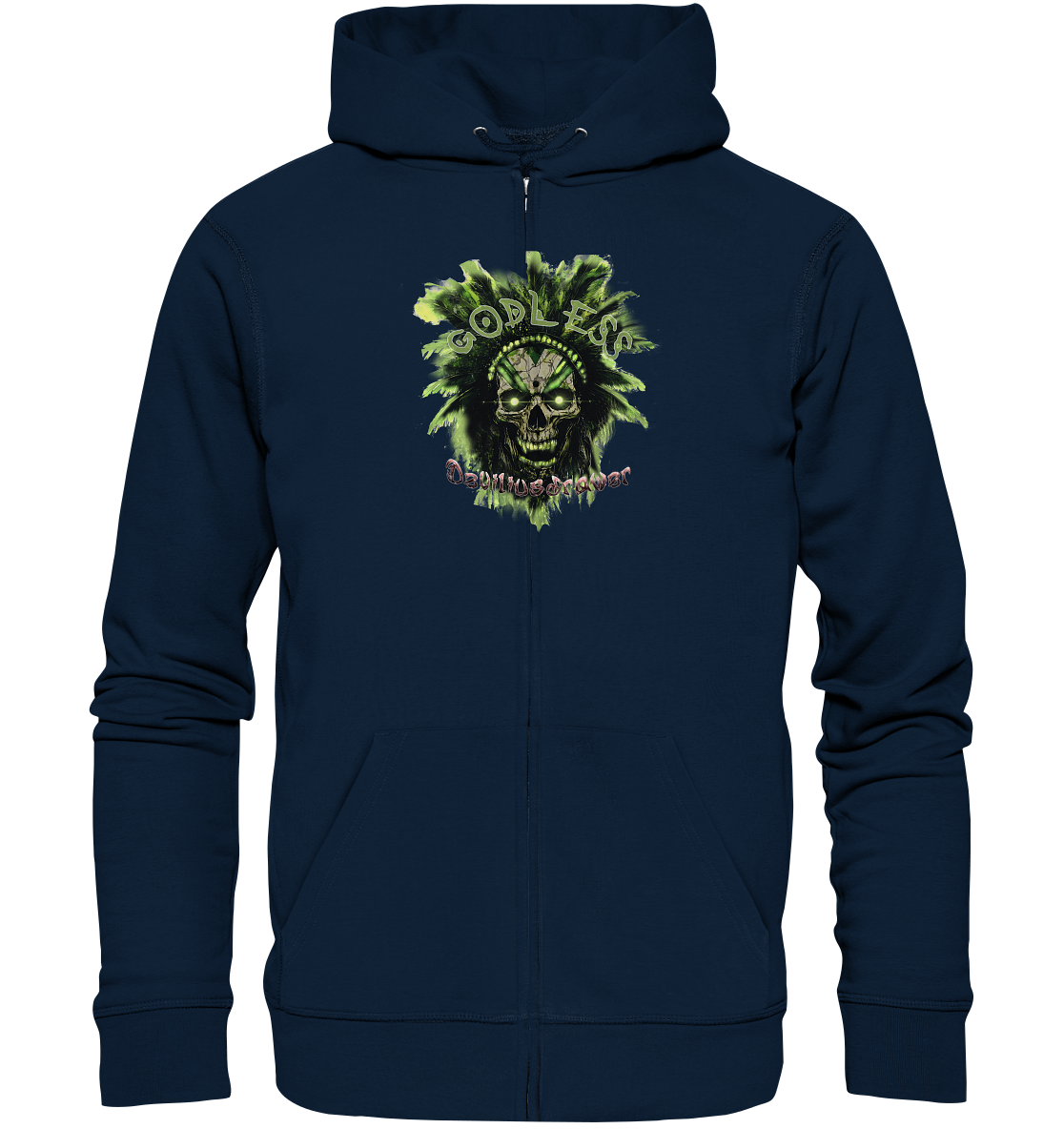 Deviliusdrawer Godless Skull - Zipper