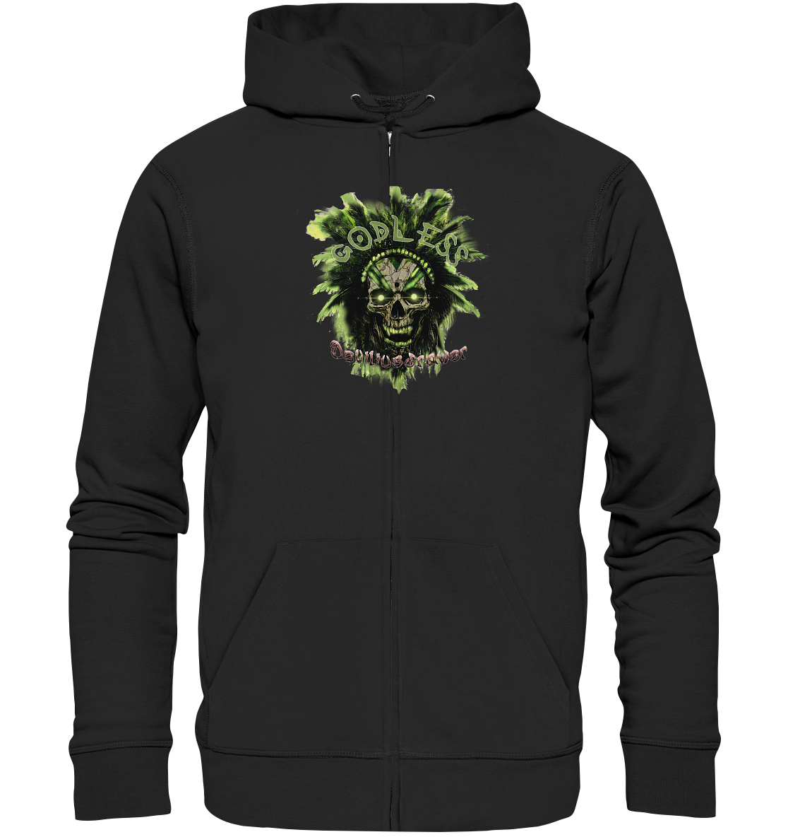 Deviliusdrawer Godless Skull - Zipper