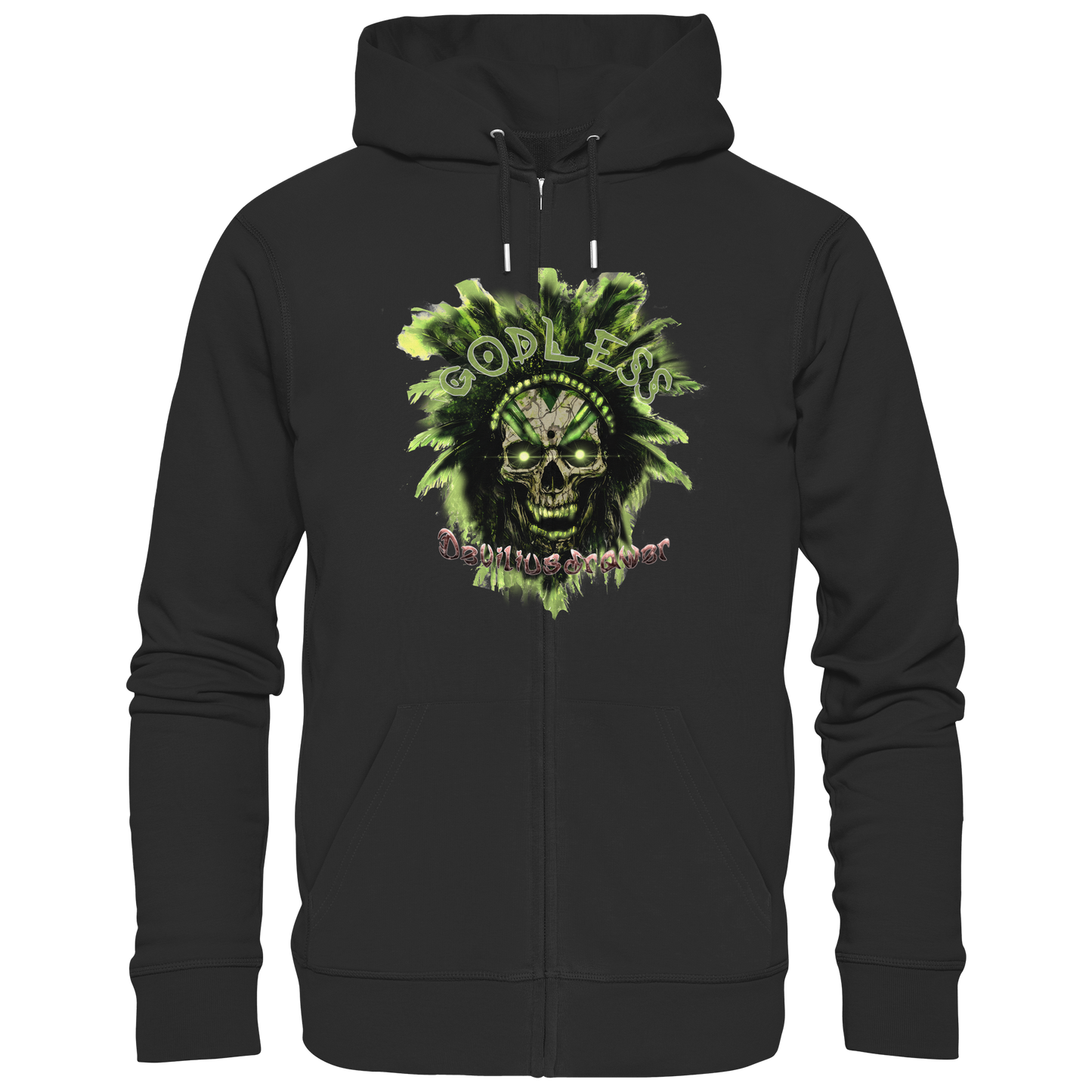 Deviliusdrawer Godless Skull - Zipper