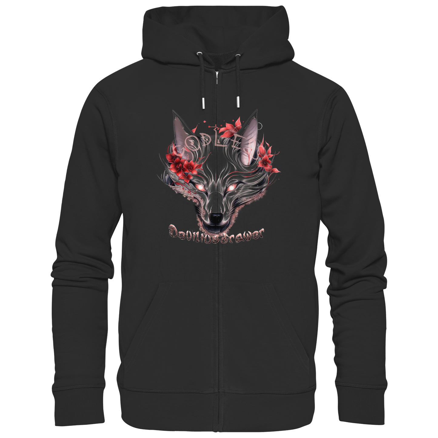 Deviliusdrawer Kitsune Wolf - Zipper