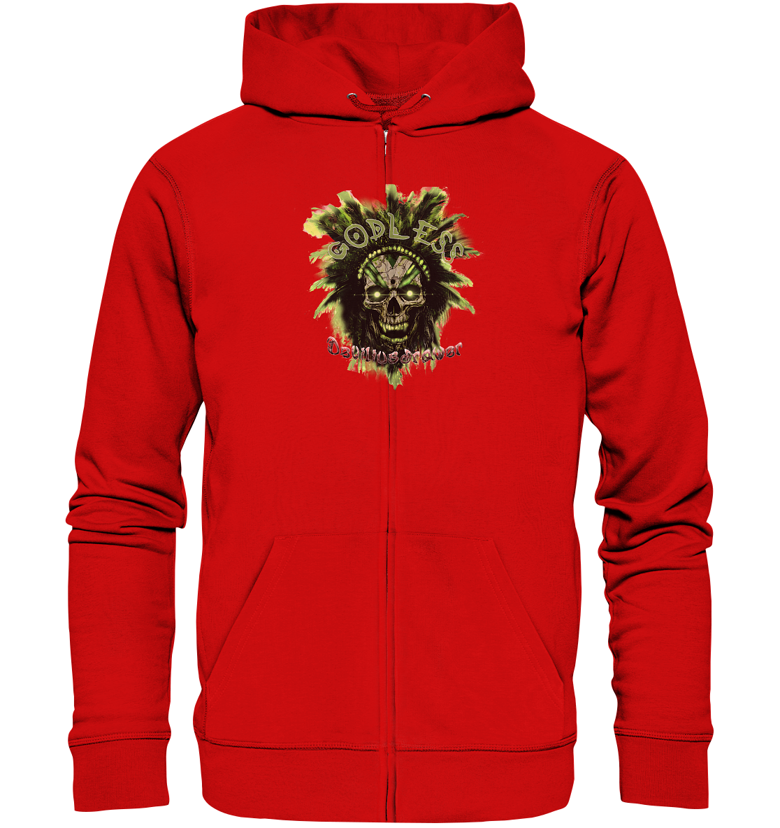 Deviliusdrawer Godless Skull - Zipper