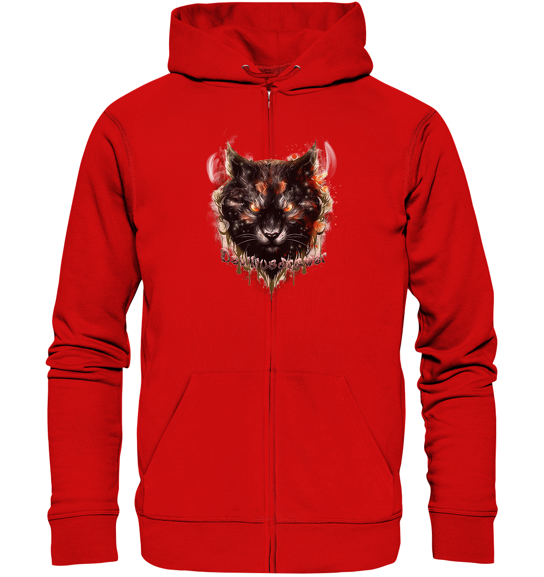 Deviliusdrawer Red Devil Cat - Zipper