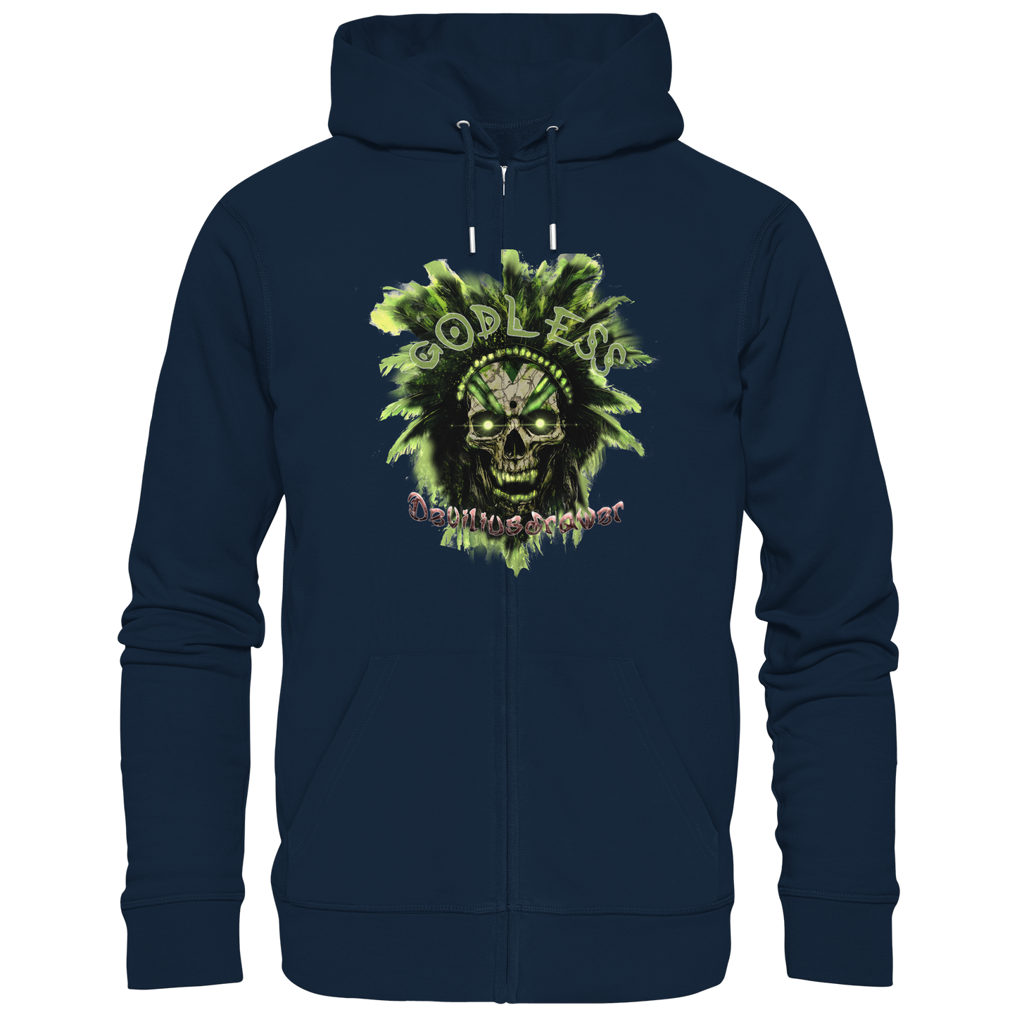 Deviliusdrawer Godless Skull - Zipper
